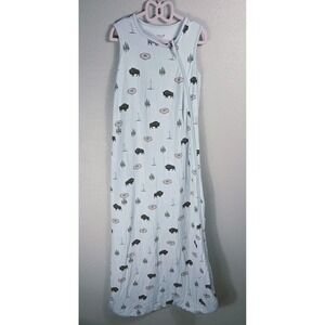 Kyte Baby Sleep Sack XL 0.5 Tog Bamboo Bison Print Light Blue Wearable Blanket